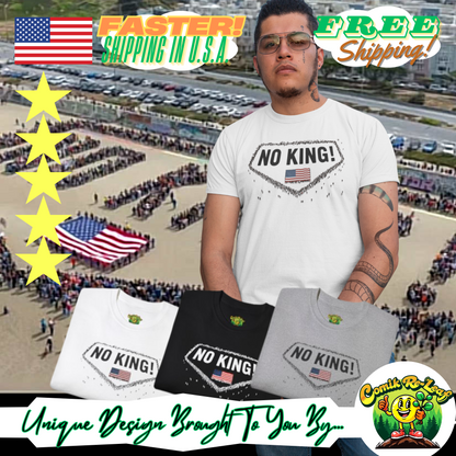 No Kings Not My President Political Graphic T-Shirt, Offensive Unisex Cotton Top, We The People, June 14th